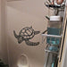 GeckoCustom Metal Sea Turtle Ornament Beach Theme Decor Art Decorations Wall Hanging for Home Garniture Living Room Bedroom Bathroom Decals