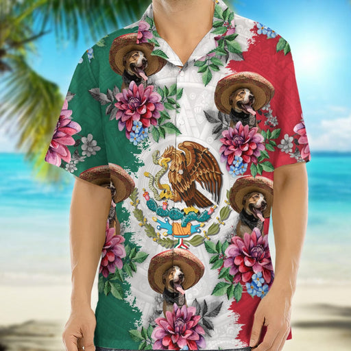 GeckoCustom Mexico Flag Hawaiian Shirt, Upload Photo 888385