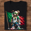 GeckoCustom Mexico Flag Teddy, Cartoon Bear, Cool Mexican Flag Bear Dark Shirt HA75 891512