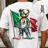 GeckoCustom Mexico Flag Teddy, Cool Mexican Flag Bear Front And Back Bright Shirt HA75 891480