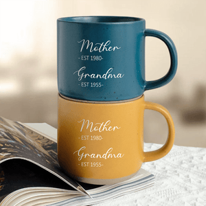 GeckoCustom Mom Grandma Great Grandma Personalized Pottery Mug, Gift For Mom Grandma TH10 895028 12oz