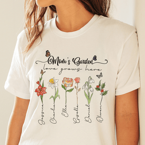 GeckoCustom Mother's Garden Love Grows Here Mother's Day Shirt Personalized Gift TA29 890567