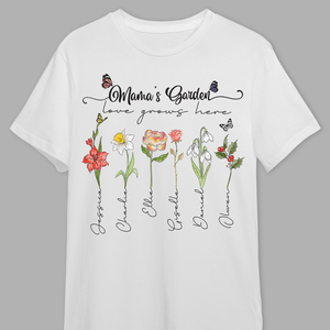 GeckoCustom Mother's Garden Love Grows Here Mother's Day Shirt Personalized Gift TA29 890567