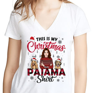 GeckoCustom My Christmas Pawjama Dog Shirt Personalized Gift N304 889832 Women V-neck / V White / S