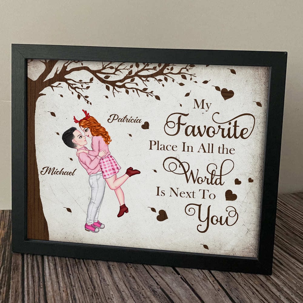 GeckoCustom My Favorite Place In The World Is Next To You Personalized Couple Canvas Romantic Gift For Him Her HA75 895038