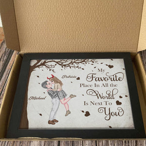 GeckoCustom My Favorite Place In The World Is Next To You Personalized Couple Canvas Romantic Gift For Him Her HA75 895038