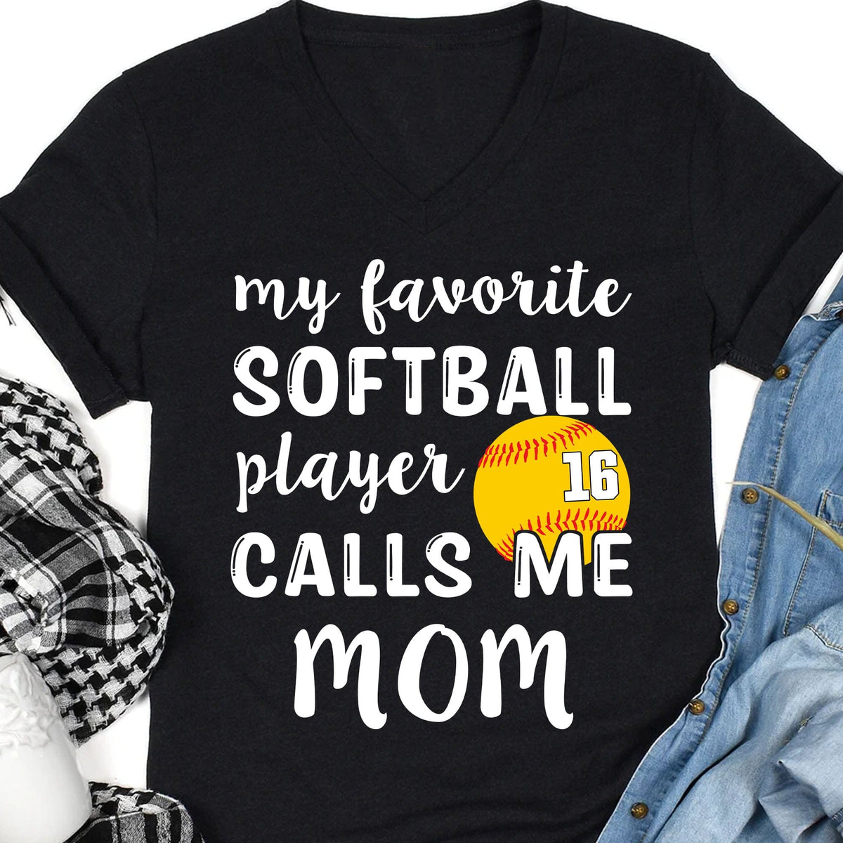 GeckoCustom My Favorite Softball Player Personalized Custom Softball Shirts C497