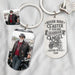 GeckoCustom Never Ride Faster Than Your Guardian Angel Can Fly Biker Metal Keychain HN590