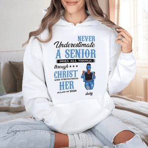 GeckoCustom Never Underestimate A Senior Graduation Shirt, Back To School Gift HN590 HA75 891890