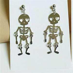 GeckoCustom New Halloween Skull Skeleton Drop Earrings for Women Fashion Punk Charm Ghost Spider Web Dangle Earrings Jewelry Gift 2023 9