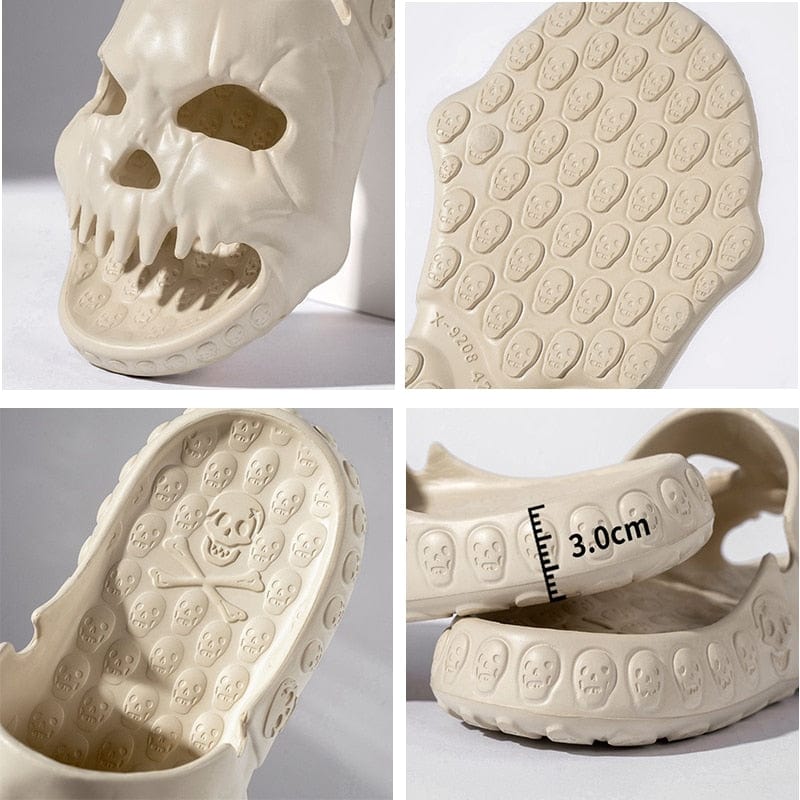 Skull Slide Sandali In EVA Mikitutu - Unisex, Impermeabili E Comfortevoli, Design Teschio - Foto 5