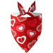 GeckoCustom NEW Pet Dog Triangle Scarf Love-heart Pattern Saliva Towels Soft Comfortable Pet Bandana Bib For Valentine Day Decor A / L / CN