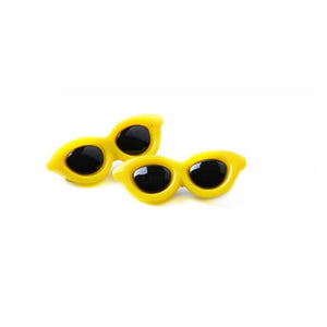 GeckoCustom New Pet Lovely Heart Sunglasses Hairpins Yellow 2 / 1pcs