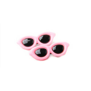 GeckoCustom New Pet Lovely Heart Sunglasses Hairpins Pink 2 / 1pcs