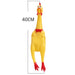 GeckoCustom New Pets Dog Squeak Toys Screaming Chicken Squeeze Sound Dog Chew Toy Durable Funny Yellow Rubber Vent Chicken 17CM 31CM 40CM Large 40cm / China