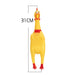 GeckoCustom New Pets Dog Squeak Toys Screaming Chicken Squeeze Sound Dog Chew Toy Durable Funny Yellow Rubber Vent Chicken 17CM 31CM 40CM Medium 31cm / China