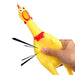 GeckoCustom New Pets Dog Squeak Toys Screaming Chicken Squeeze Sound Dog Chew Toy Durable Funny Yellow Rubber Vent Chicken 17CM 31CM 40CM
