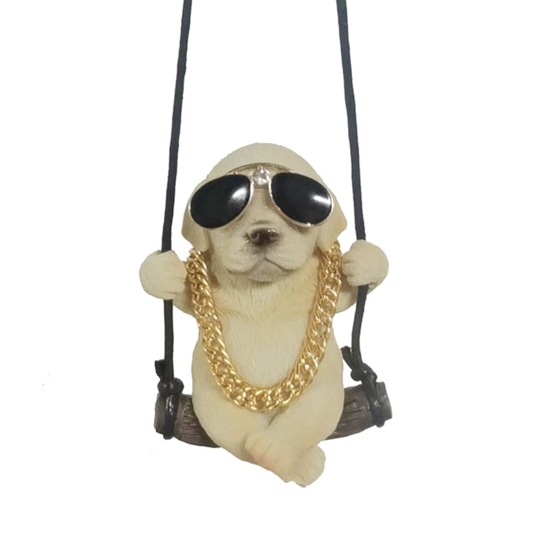 GeckoCustom New Resin Cute Dog Anime Car Accessorie Swing Bulldog Pendant Auto Rearview Mirror Ornaments Birthday Gift Couple Accessories 8
