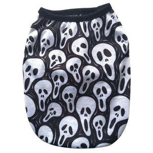 GeckoCustom New Summer Pet Dog Vest Cat Clothes Cartoon Skull Vest Clothes For Dogs Cat T-shirt Soft Puppy Dogs Clothing Shirt Vest 2XS-5XL 5 / XS