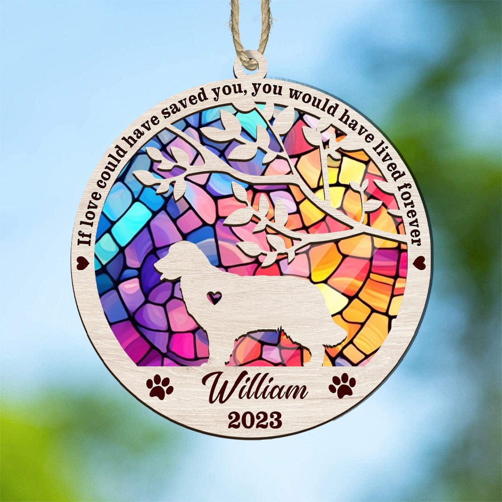 GeckoCustom No Longer By My Side, But Forever In My Hearts Memorial Suncatcher Personalized Gift K228 889691