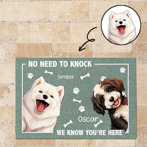 GeckoCustom No Need To Knock Dog Doormat Personalized Gift HO82 893512
