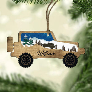 GeckoCustom Offroad Car Lover Wood Ornament N304 890013 Pack 1