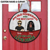 GeckoCustom Old Fisherman & Best Catch Of His Life Fishing Wooden Door Sign, Gift For Fisherman, Custom Doorsign HN590 14inch