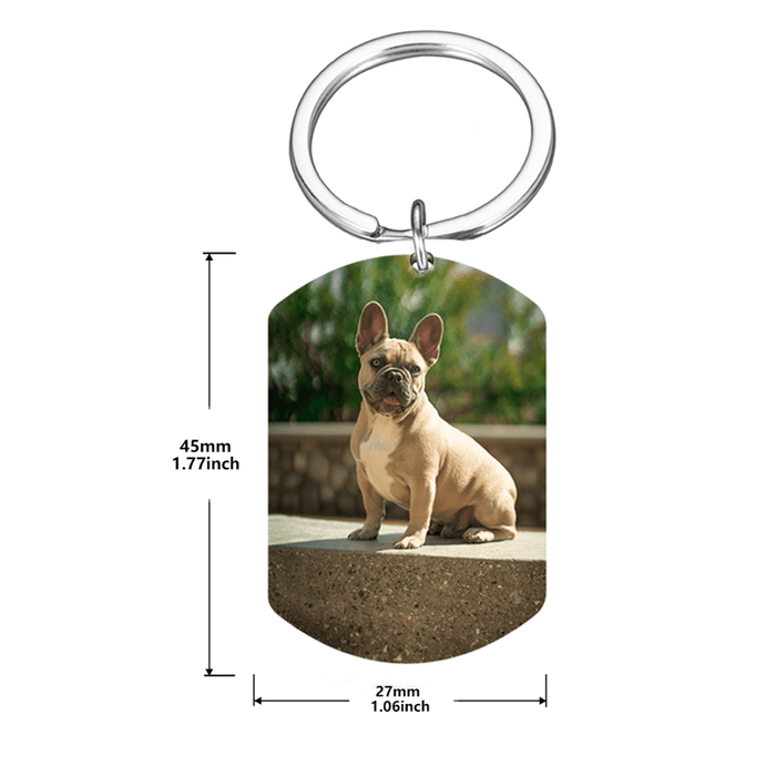 GeckoCustom Once By My Side Forever In My Heart Metal Keychain For Dog Lovers N369 888001