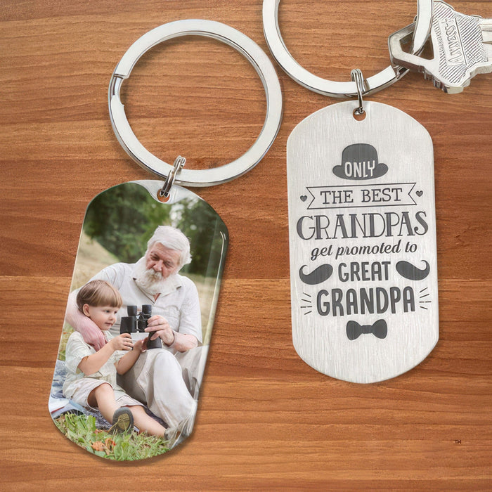 GeckoCustom Only The Best Grandpas Grandpa Family Metal Keychain HN590