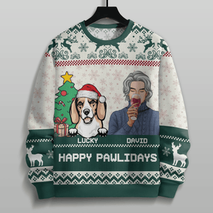 GeckoCustom Pawlidays With Dogs All-Over-Print Ugly Sweater HO82 893146