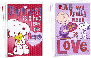 GeckoCustom Peanuts Snoopy Card Pack (6 Cards with Envelopes) for Mother'S Day, Just Because Peanuts Valentine'S Day