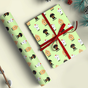 GeckoCustom Personalised Dog Christmas Wrapping Paper For Dog Lovers LM32 891963