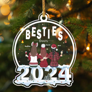 GeckoCustom Personalized 2024 Ornament Besties Forever Acrylic Ornament HO82 891254