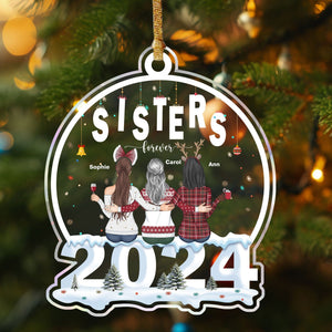 GeckoCustom Personalized 2024 Ornament Besties Forever Acrylic Ornament HO82 891254