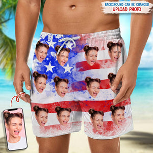 GeckoCustom Personalized Beach Short With Pattern US Flag N369 889273 120728