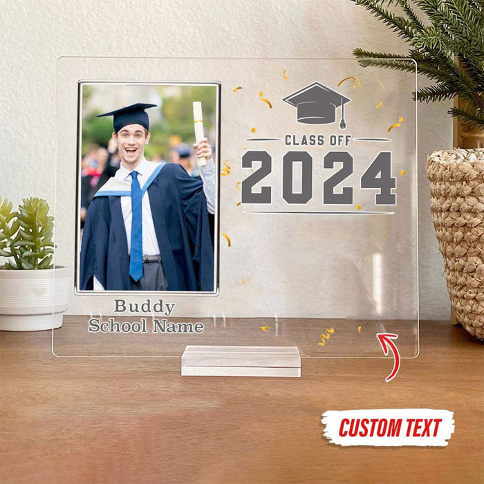 GeckoCustom Personalized Believe Success Achieve Graduation Acrylic Plaque and Stand, HN590