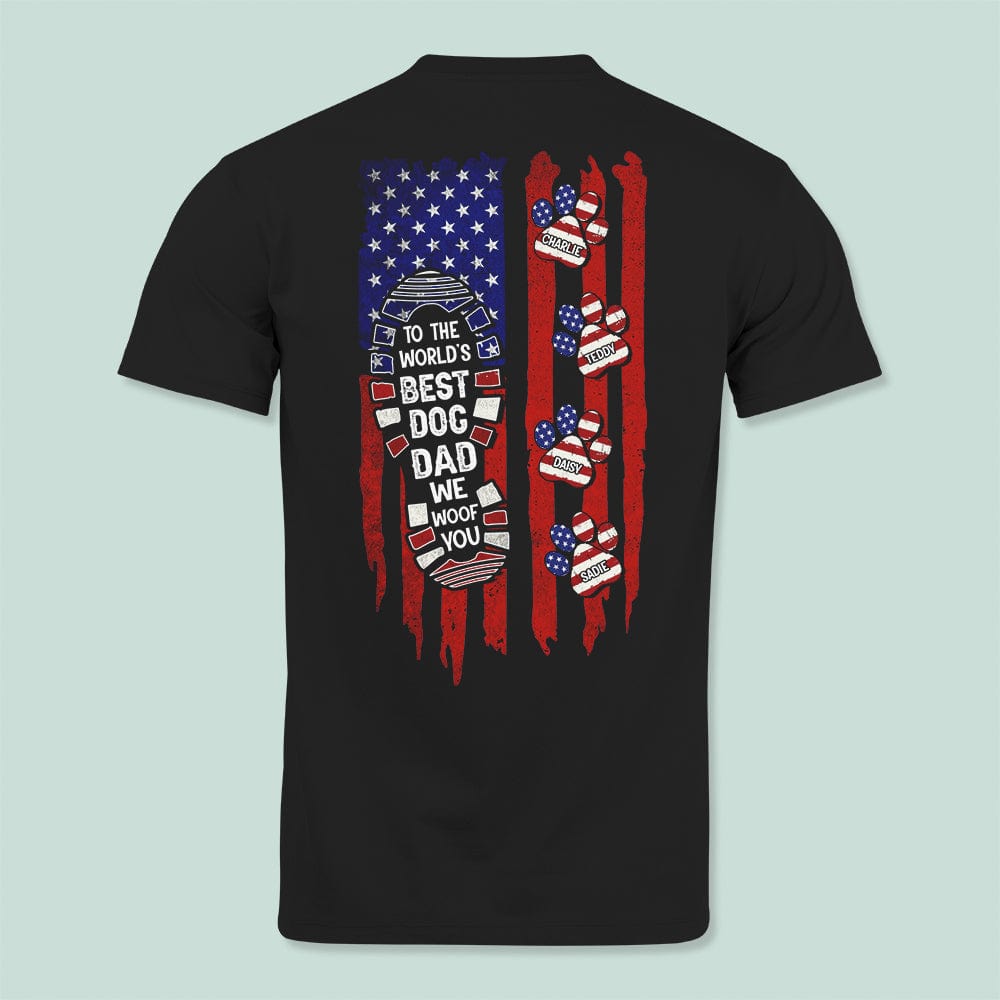 GeckoCustom Personalized Best Dog Dad 4th Of July Shirt TA29 889413