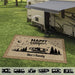 GeckoCustom Personalized Camping Patio Rug For Happy Campers N369 889265