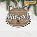 GeckoCustom Personalized Cat And Name For Cat Lovers Wood Ornament N304 889612
