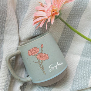 GeckoCustom Personalized Christmas Gift Name With Floral Unique Printed Pottery Mug For Bestie, Family LM32 891941