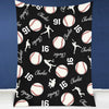 GeckoCustom Personalized Custom Baseball Collage Blanket H531