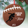 GeckoCustom Personalized Custom Football Ornament H526 2.75" tall - 0.125" thick
