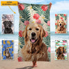GeckoCustom Personalized Dog Clipart Dog Beach Towel, T368 HN590
