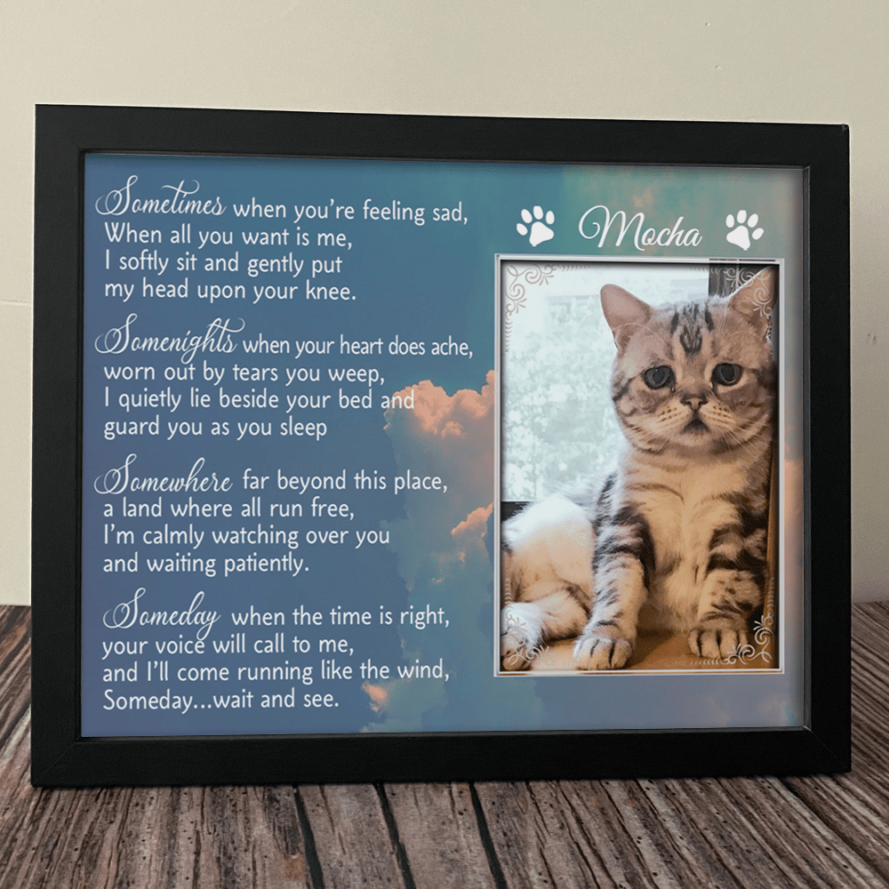 GeckoCustom Personalized Dog Memorial Picture Frame Sometimes When You Are Feeling Sad, Dog Lover Memorial Gift