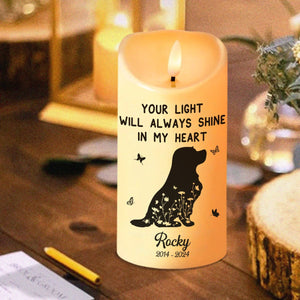 GeckoCustom Personalized Forever Loved, Always In Our Hearts Memorial LED Candle HA75 891732