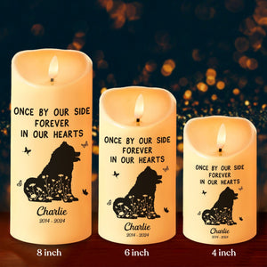 GeckoCustom Personalized Forever Loved, Always In Our Hearts Memorial LED Candle HA75 891732