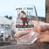 GeckoCustom Personalized Gift Anniversary You're Still Hotter Than This Stemless Wine Glass For Couples LM32 893059 14.5 oz