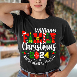 GeckoCustom Personalized Gift Family Christmas Name 2024 Making Memories Shirt HA75 891905