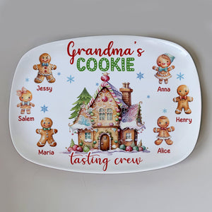 GeckoCustom Personalized Gift Grandma's Cookie Tasting Crew Platter - Christmas Gift Idea HA75 891755