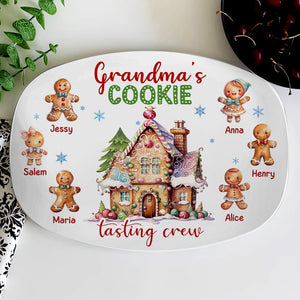 GeckoCustom Personalized Gift Grandma's Cookie Tasting Crew Platter - Christmas Gift Idea HA75 891755